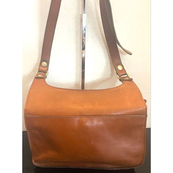 Patricia Nash Saddle Crossbody Leather Bag  London Heritage Collection Brown - Picture 3 of 15